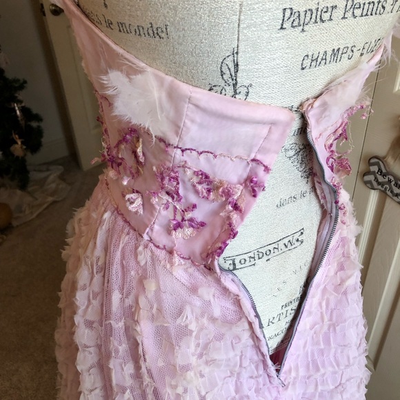 VINTAGE light pink/ purple prom dress! - Picture 5 of 7